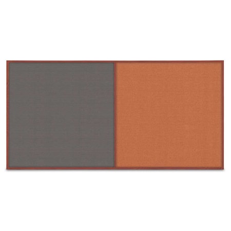 United Visual Products Enclosed Corkboard, 1 Door, 72"x48", 4" Fra, UV3419-BLACK-BLACK UV3419-BLACK-BLACK